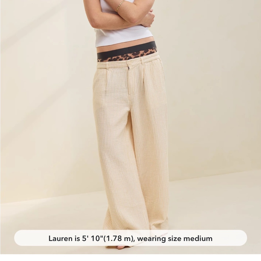 Aerie Daybreak Trouser size small Sandalwood